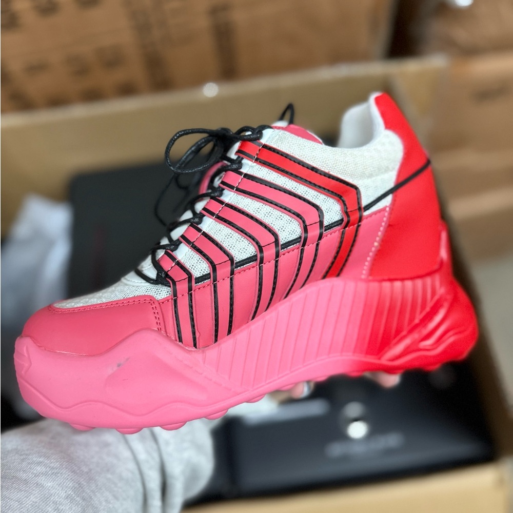 Anthony Wang Pink Durian Sneaker Wedge - Picture 3 of 4